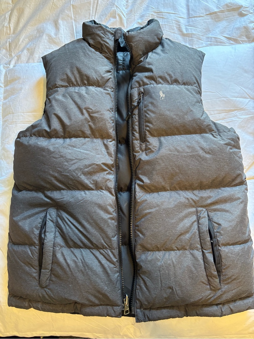 Ralph Lauren Youth Gray Quilted Puffer Vest